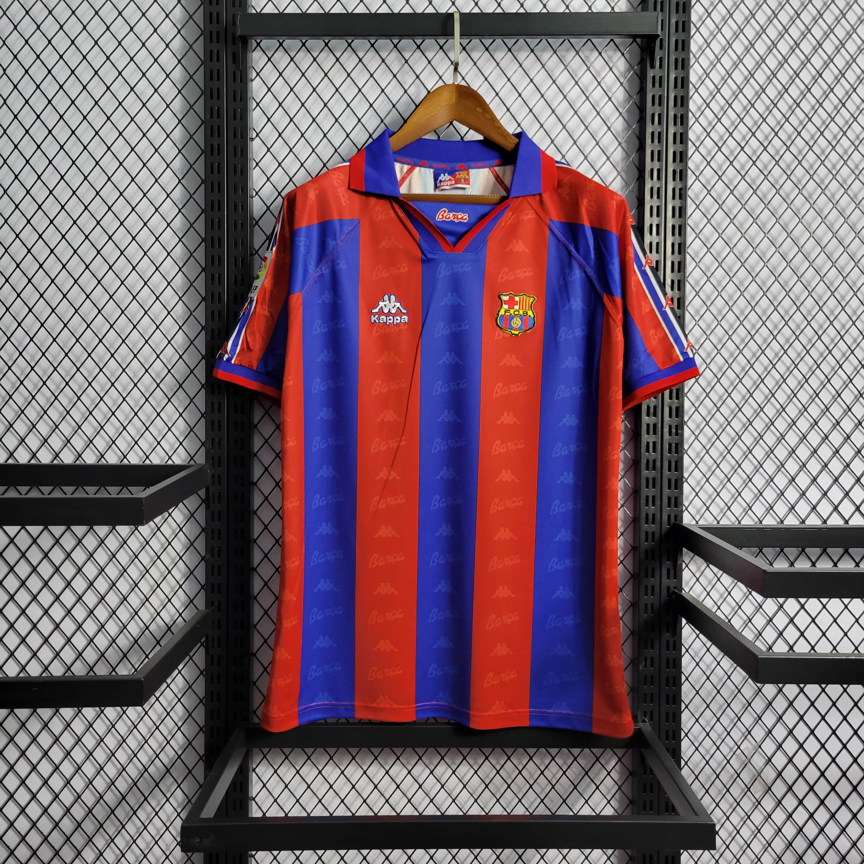 Barcelona Kappa 96 97 Home Retro Stadium Kit Halvdan