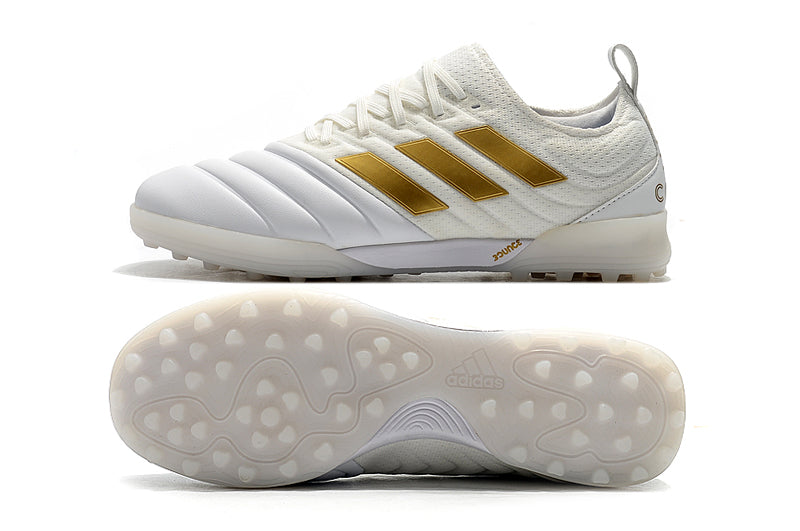 Adidas Copa 20.1 TF Soccer Shoes White and Gold