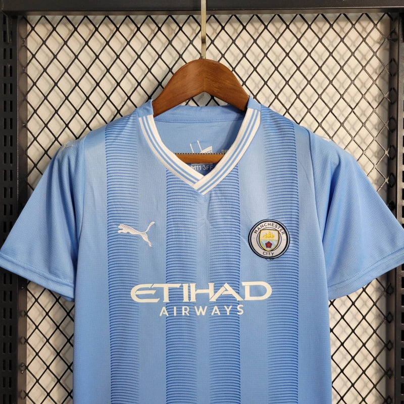 Manchester City Puma 2023/2024 Home Kids Kit