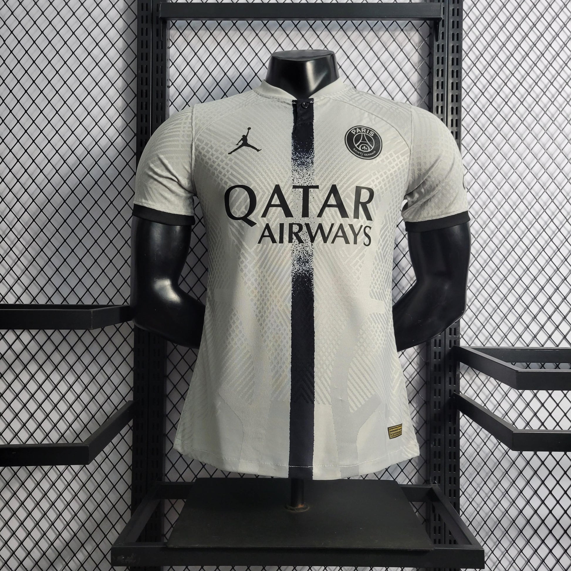 00/01 PSG Away Gray Retro Soccer Jerseys Shirt - Cheap Soccer Jerseys Shop