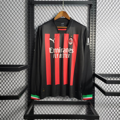 AC Milan Puma22/23 Home Long Sleeve Stadium Kit
