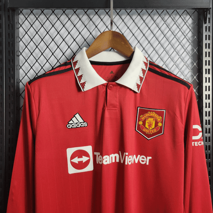 Manchester United Adidas 2022/2023 Home Long Sleeve Stadium kit